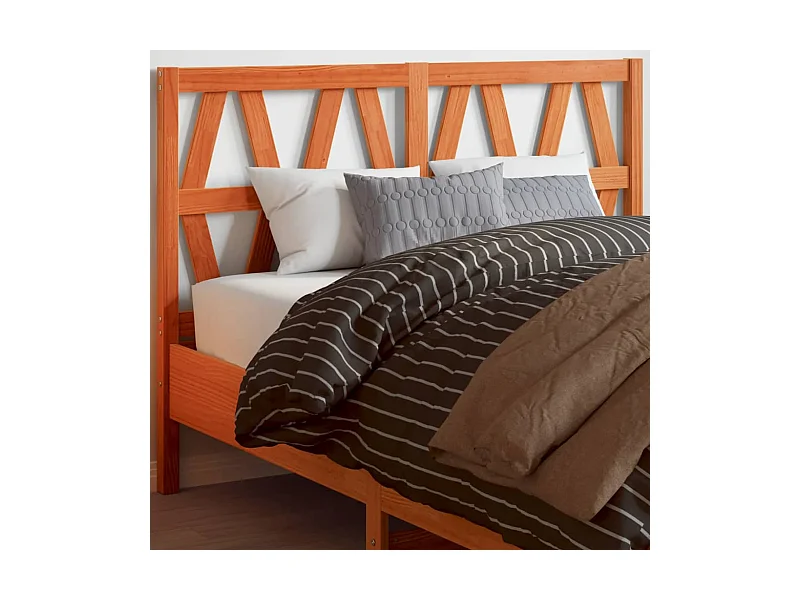 Tête de lit cire marron 160 cm bois massif de pin