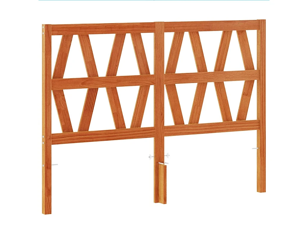 Hoofdbord 160 cm massief grenenhout wasbruin