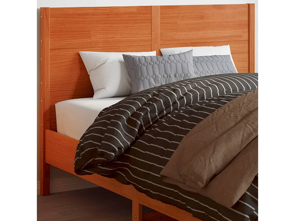 Tête de lit cire marron 180 cm bois massif de pin