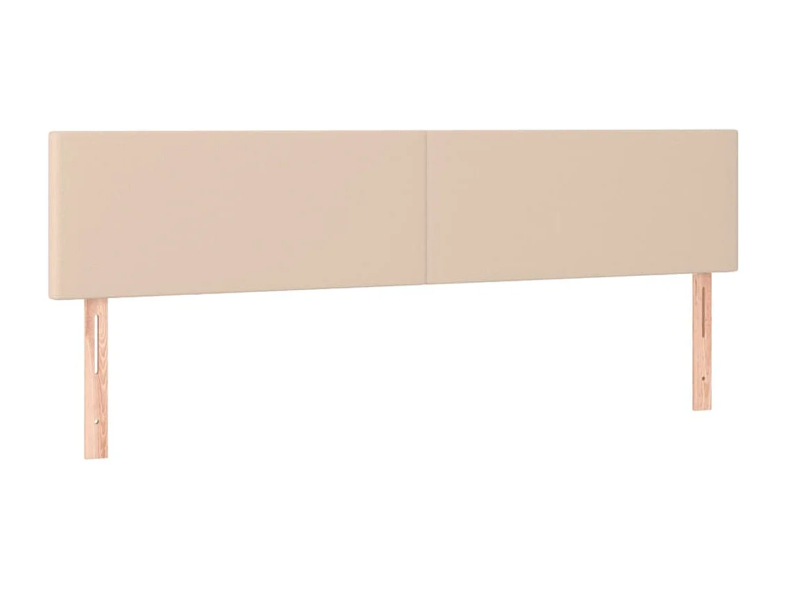 Hoofdborden 2 st 80x5x78/88 cm kunstleer cappuccinokleurig