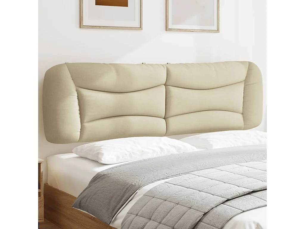 Kopfteil-Kissen "Hvar" Creme 180 cm Stoff