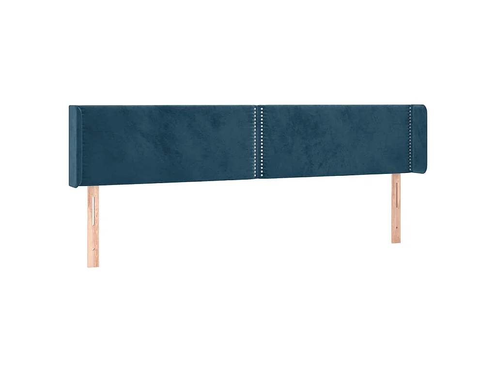 Tête de lit à LED Bleu foncé 203x16x78/88 cm Velours