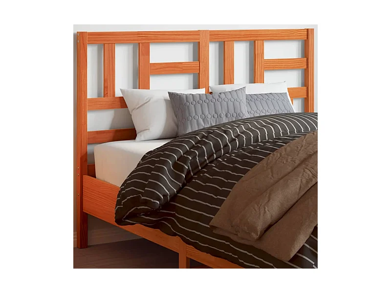 Tête de lit cire marron 160 cm bois massif de pin