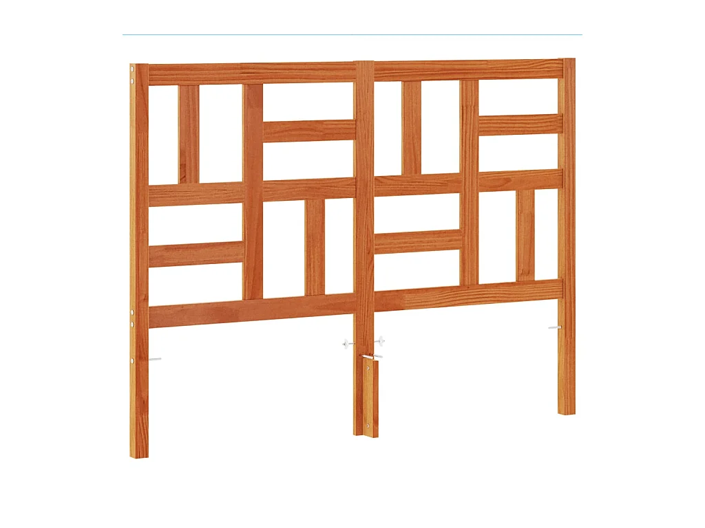 Tête de lit cire marron 160 cm bois massif de pin