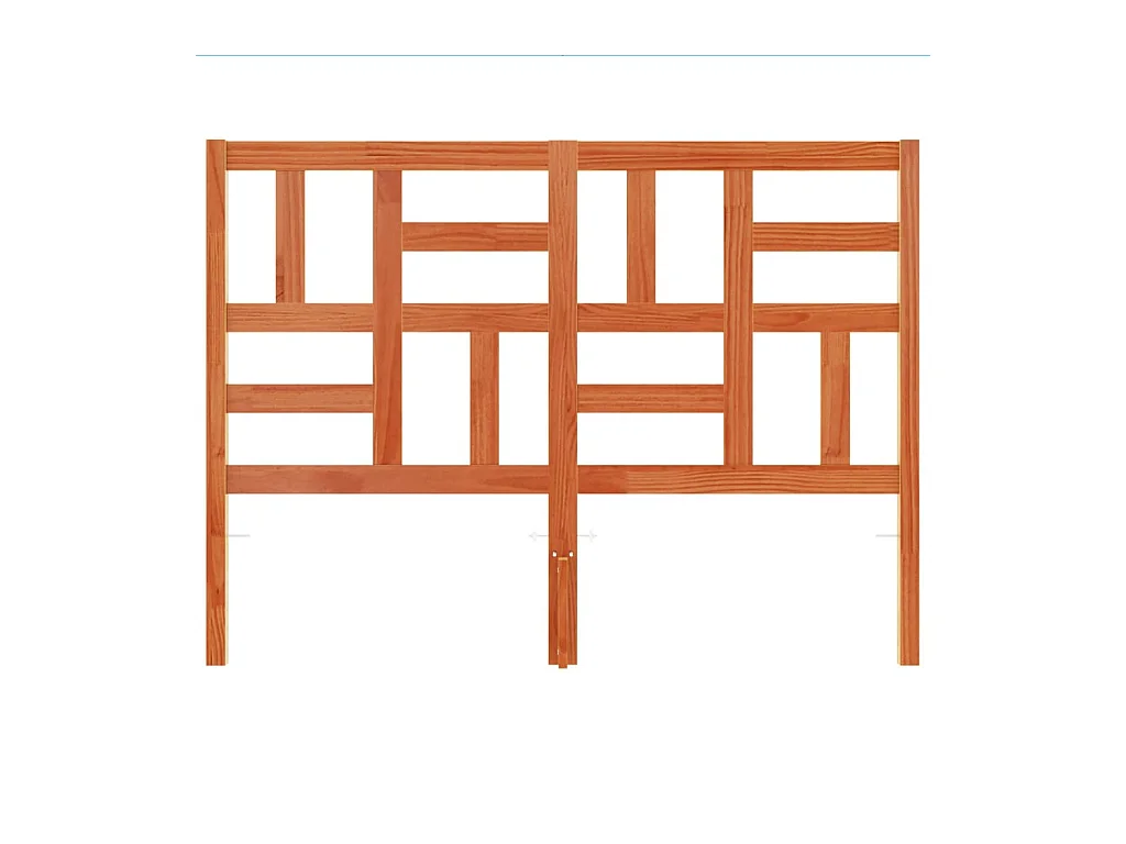 Tête de lit cire marron 160 cm bois massif de pin