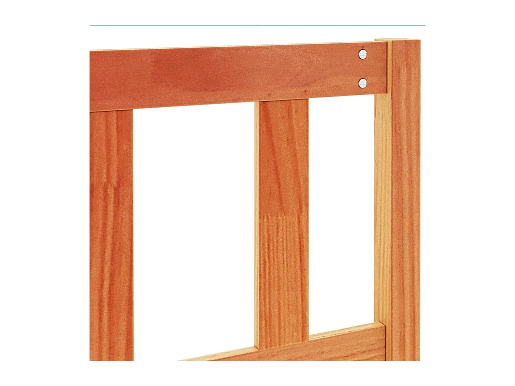 Tête de lit cire marron 160 cm bois massif de pin