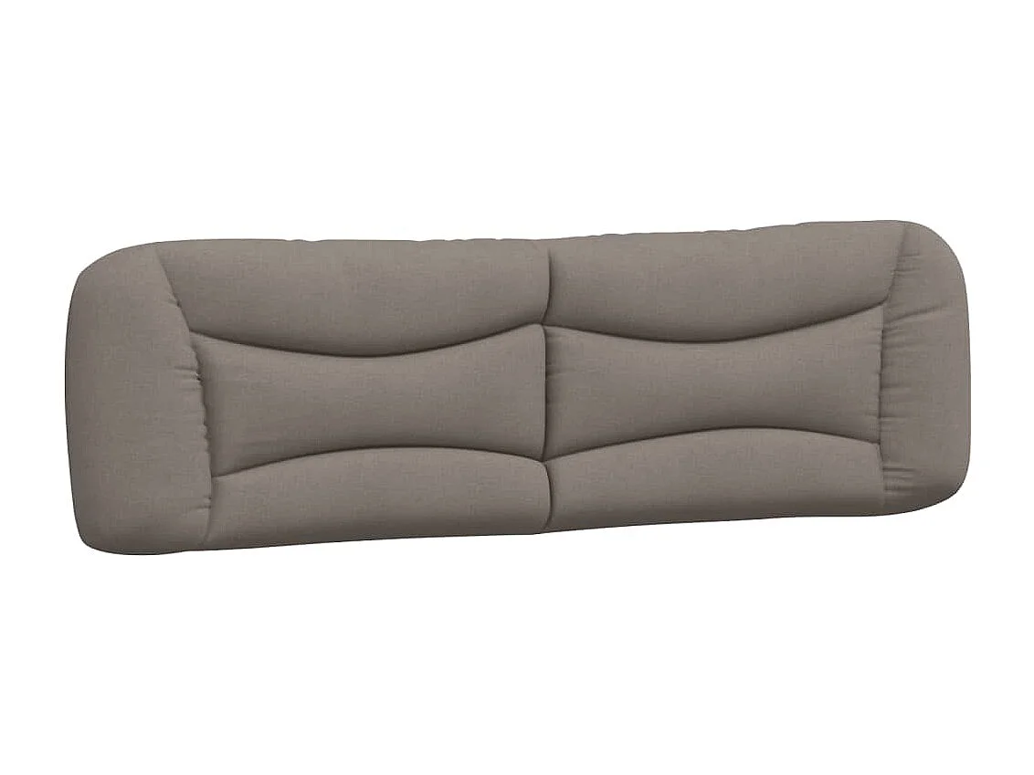 Cabecero de cama acolchado Hvar tela gris taupé 180 cm