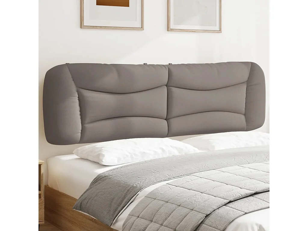 Coussin de tête de lit Hvar taupe 180 cm tissu