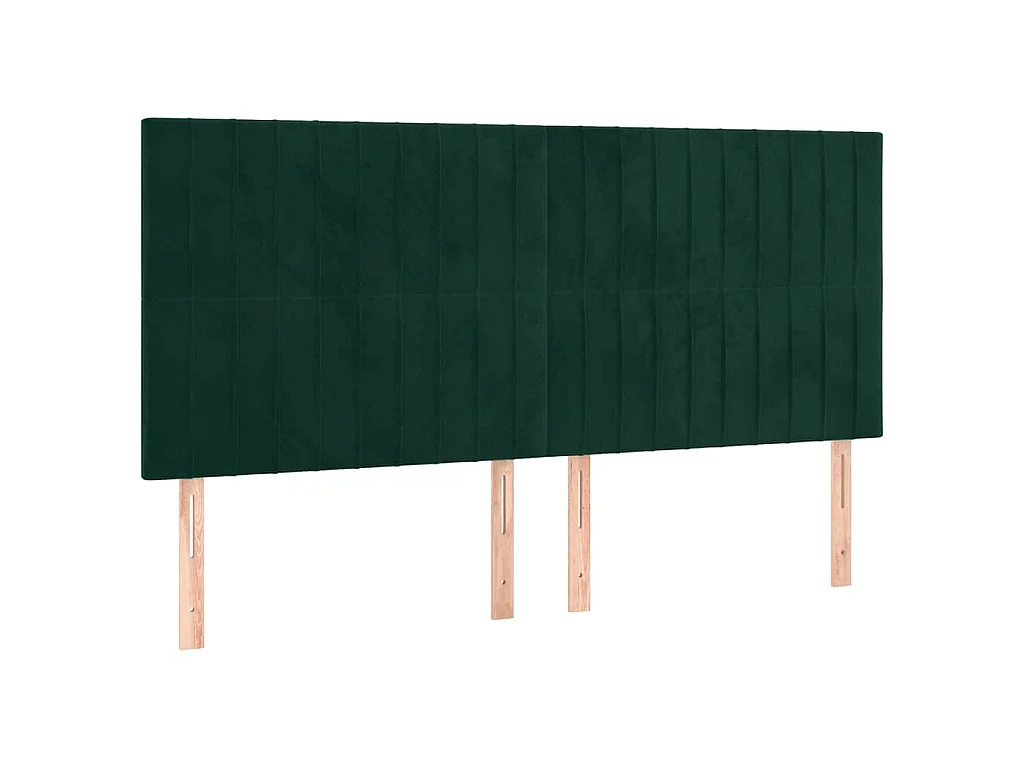Hoofdbord donkergroen 160x5x118/128 cm fluweel