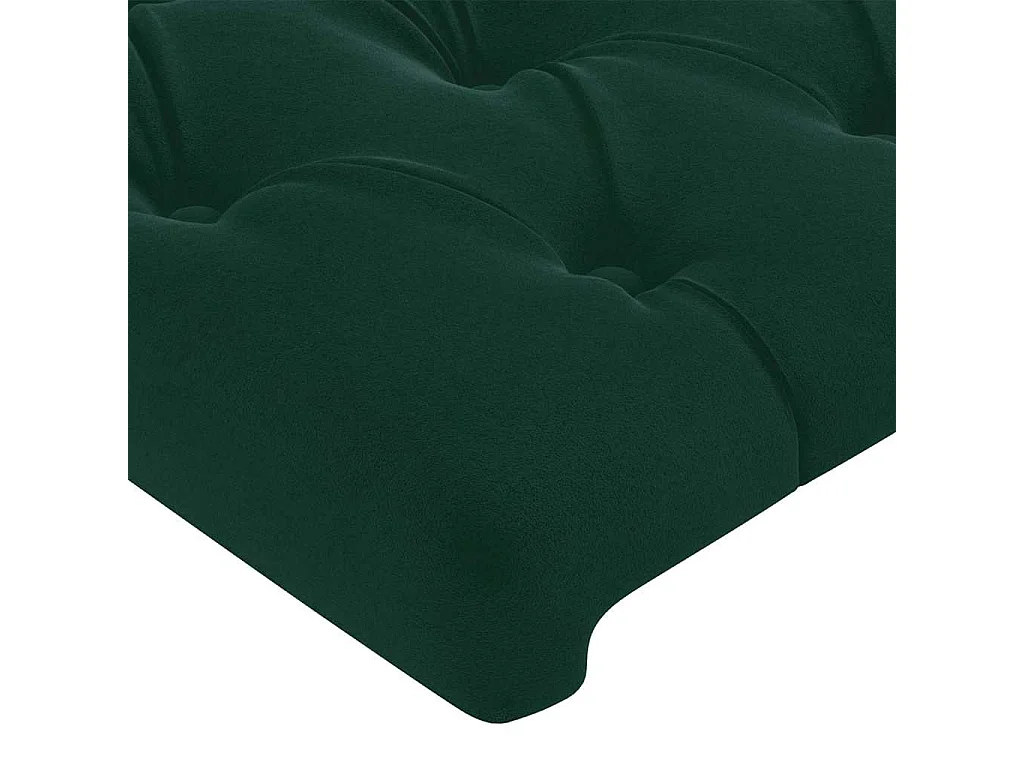 Tête de lit Vert foncé 80x7x118/128 cm Velours