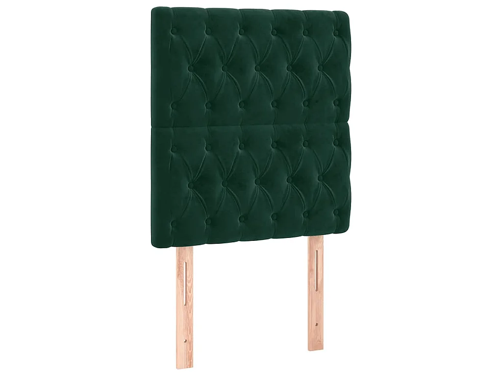 Tête de lit Vert foncé 80x7x118/128 cm Velours