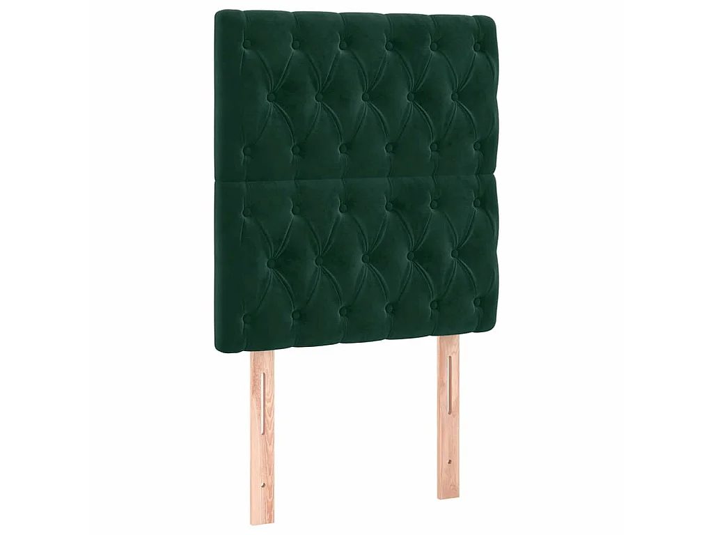 Tête de lit Vert foncé 80x7x118/128 cm Velours