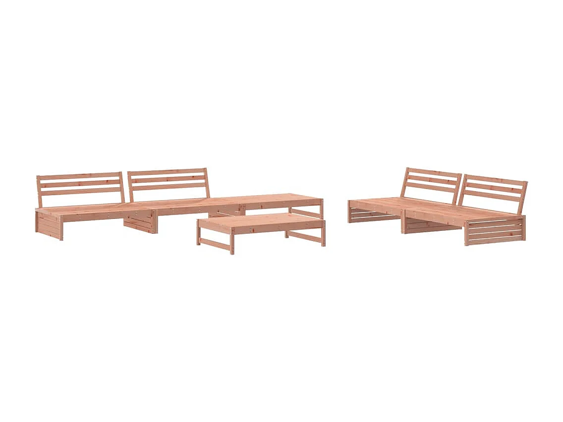 Salon de jardin 6 pcs bois massif douglas