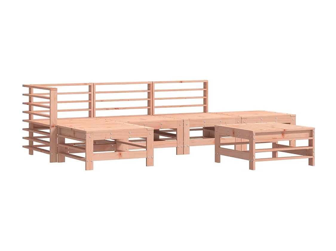 Salon de jardin 6 pcs bois massif douglas