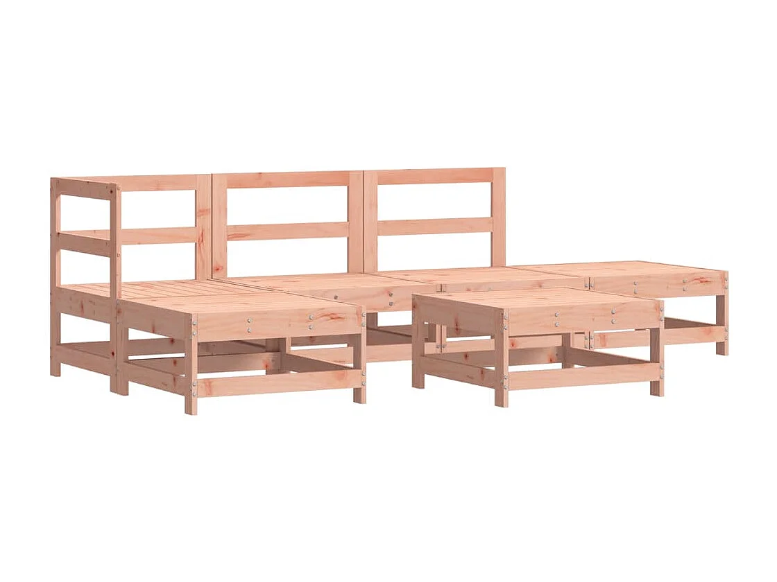 Salon de jardin 6 pcs bois massif douglas