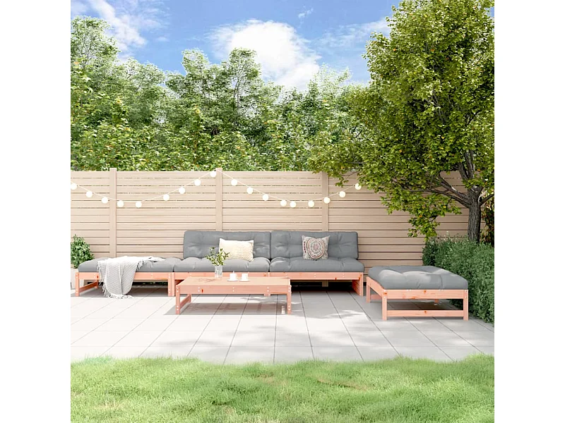 Salon de jardin 5 pcs bois massif douglas