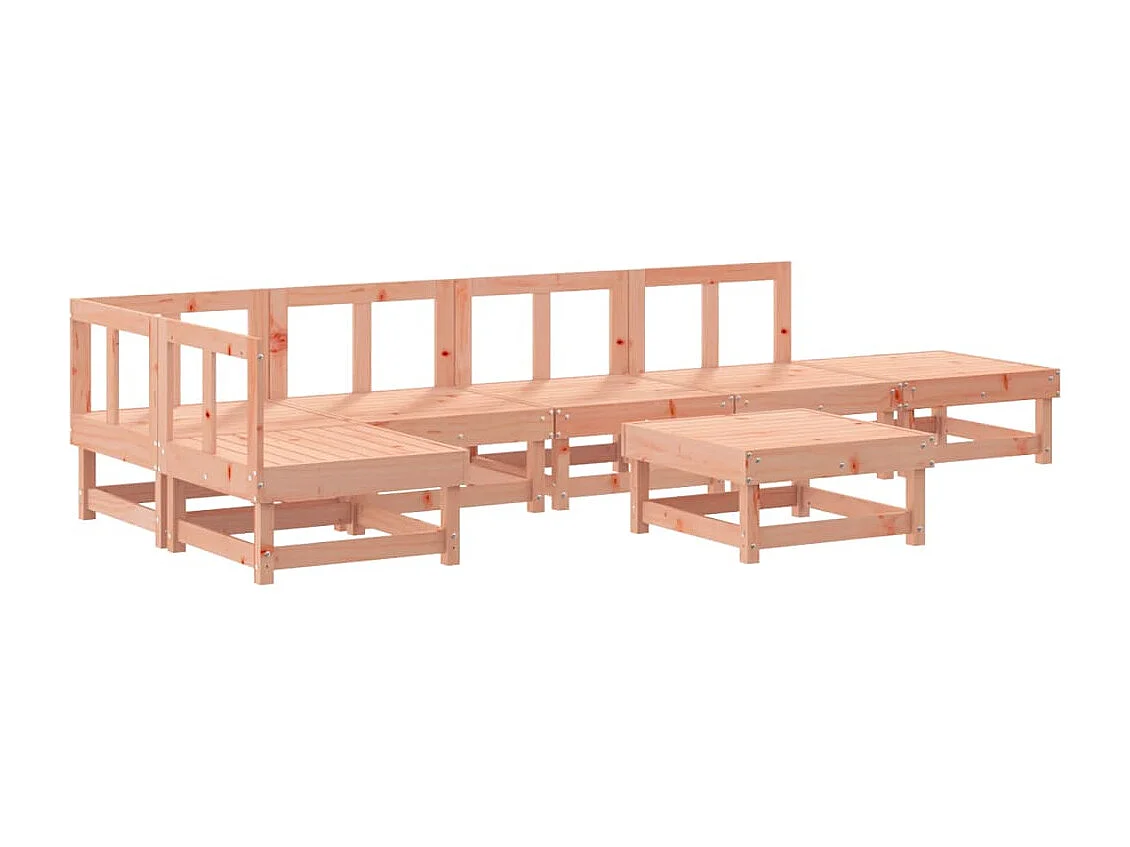 Salon de jardin 7 pcs bois massif douglas