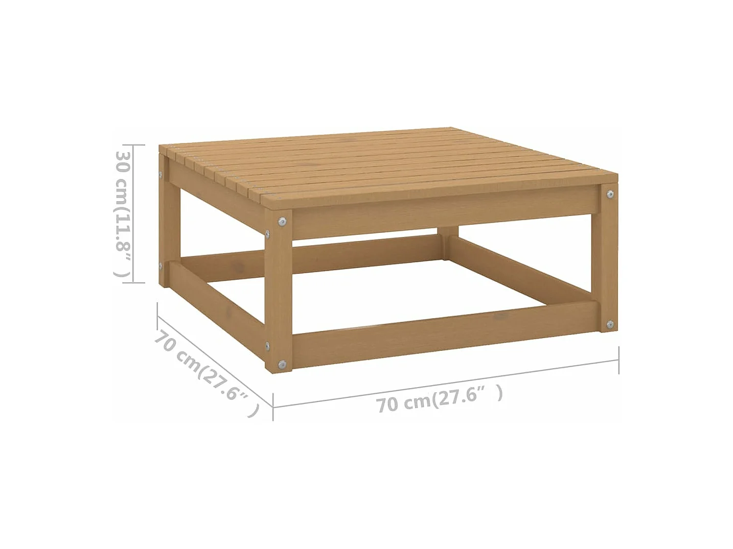 10-tlg. Garten-Lounge-Set Massivholz Kiefer