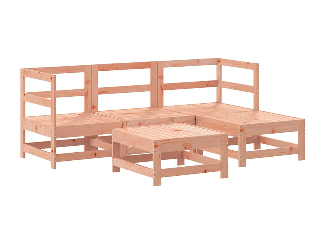 5-delige Loungeset massief douglashout