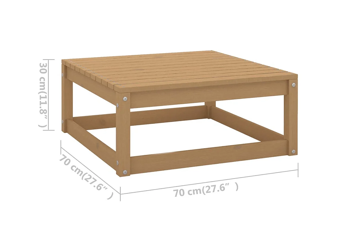 Salon de jardin 14 pcs bois de pin massif