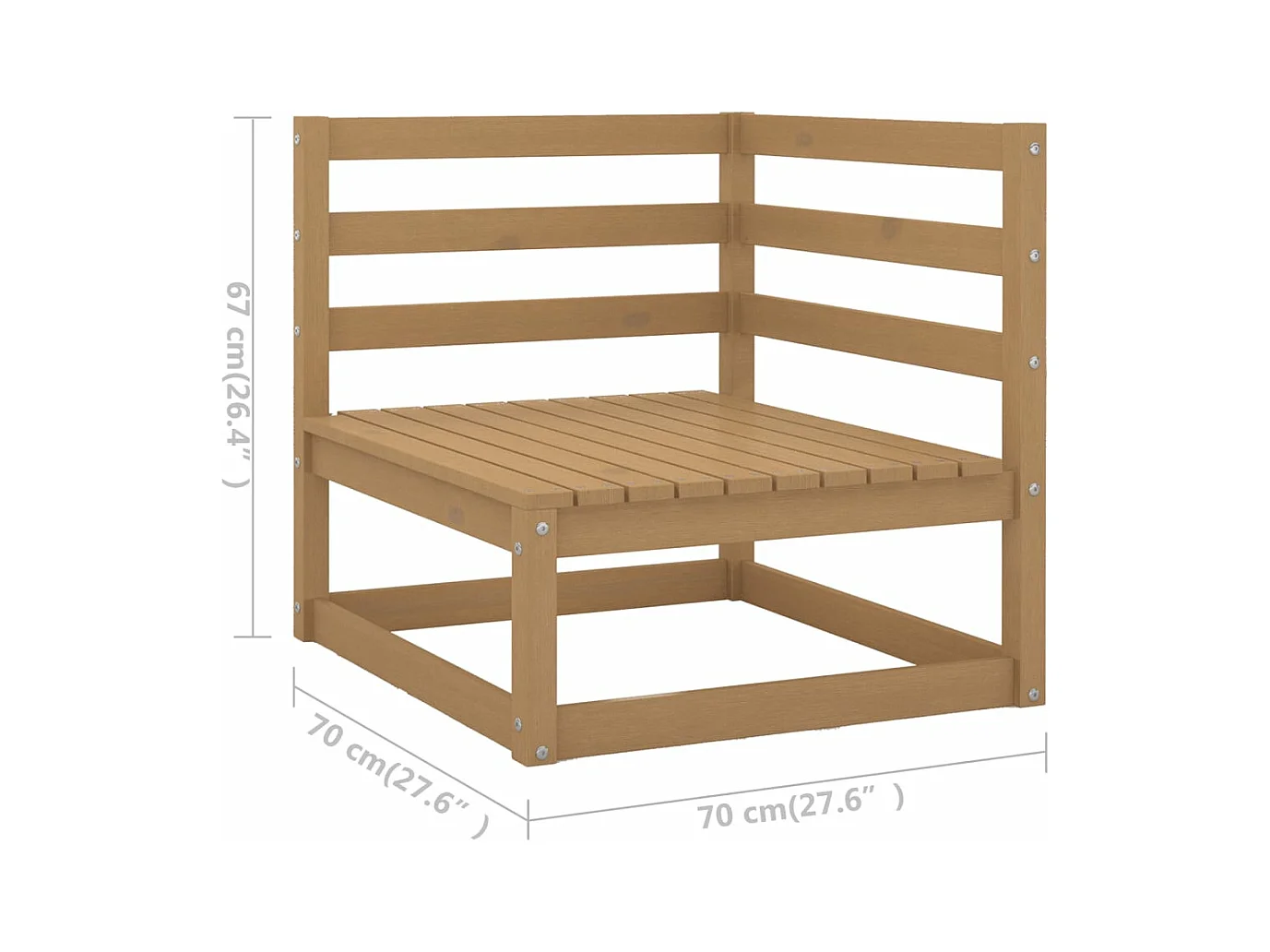 14-tlg. Garten-Lounge-Set Massivholz Kiefer
