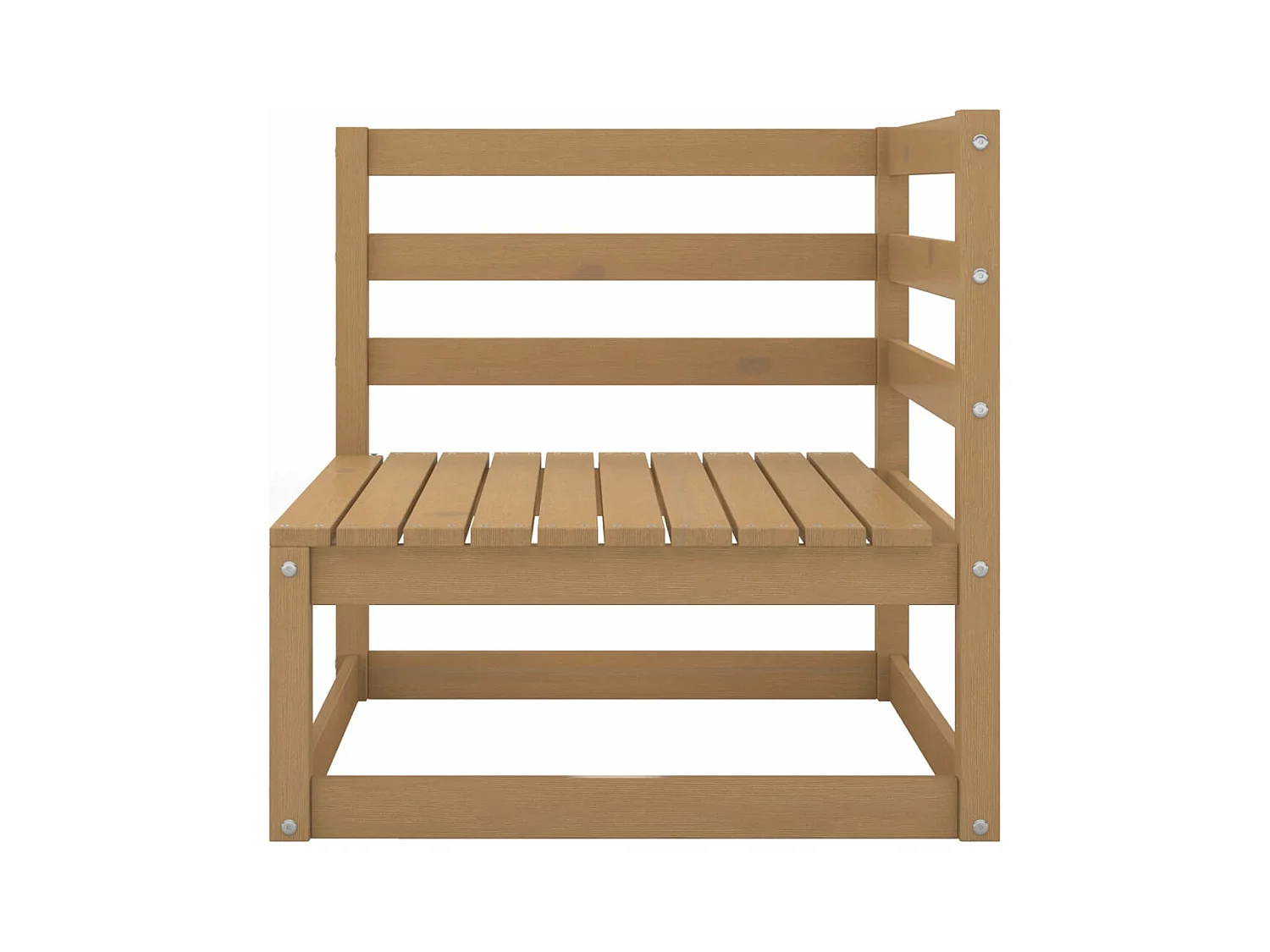 9-delige Loungeset massief grenenhout honingbruin