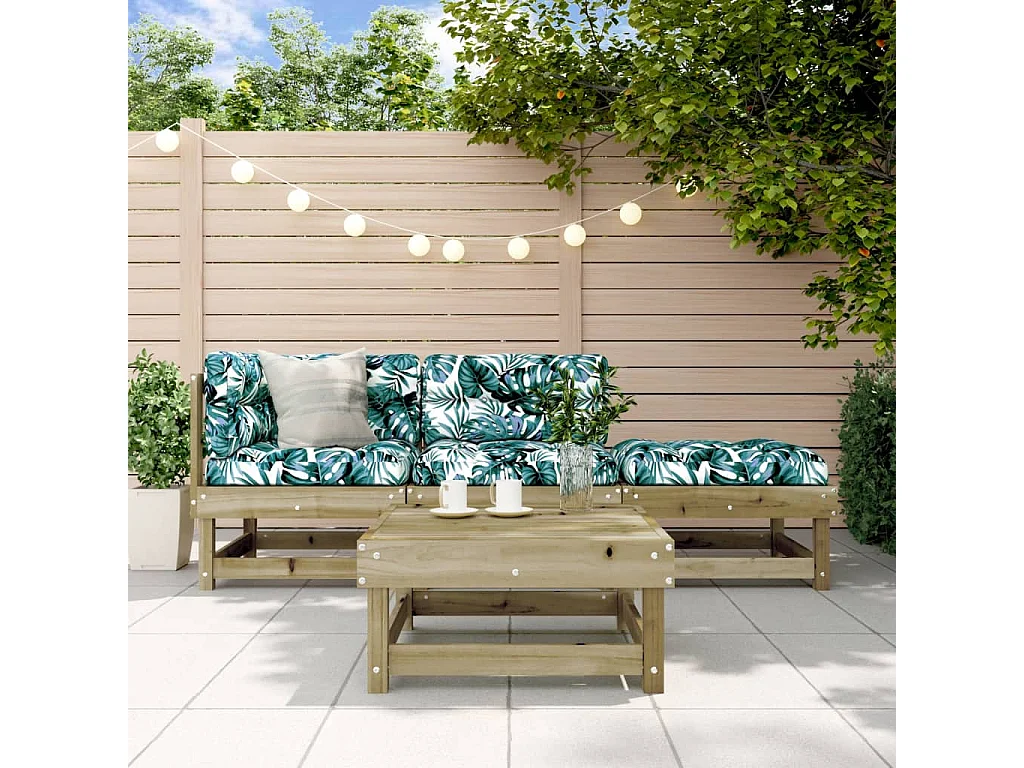 4-delige Loungeset geïmpregneerd grenenhout