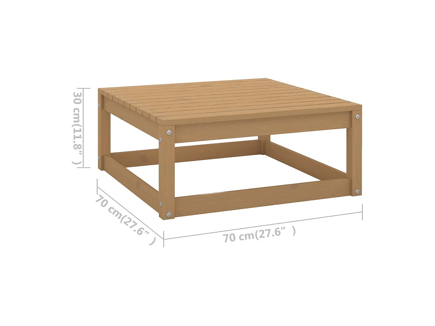 Salon de jardin 11 pcs bois de pin massif