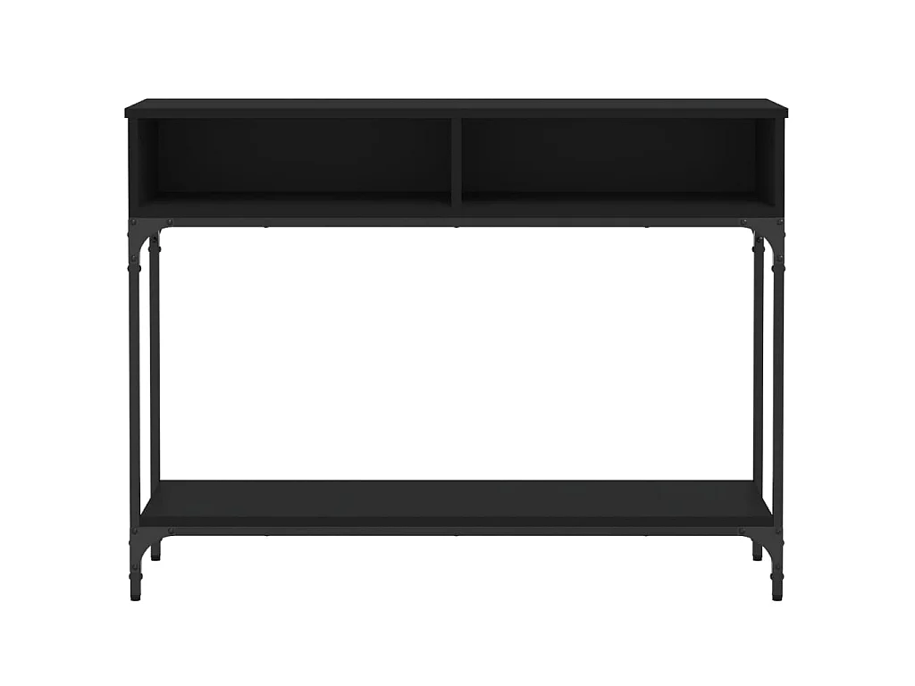 Mesa consola madera de ingeniería negra 100x30,5x75 cm
