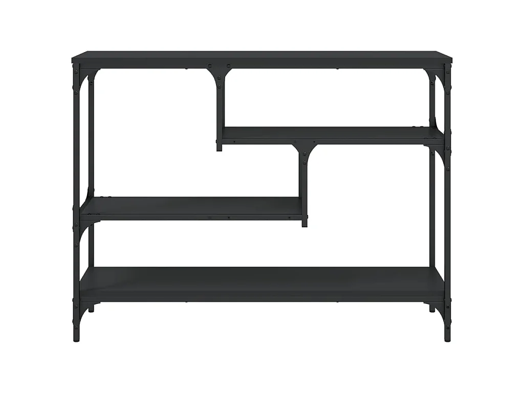 Table console noir 100x30x75 cm bois d'ingénierie