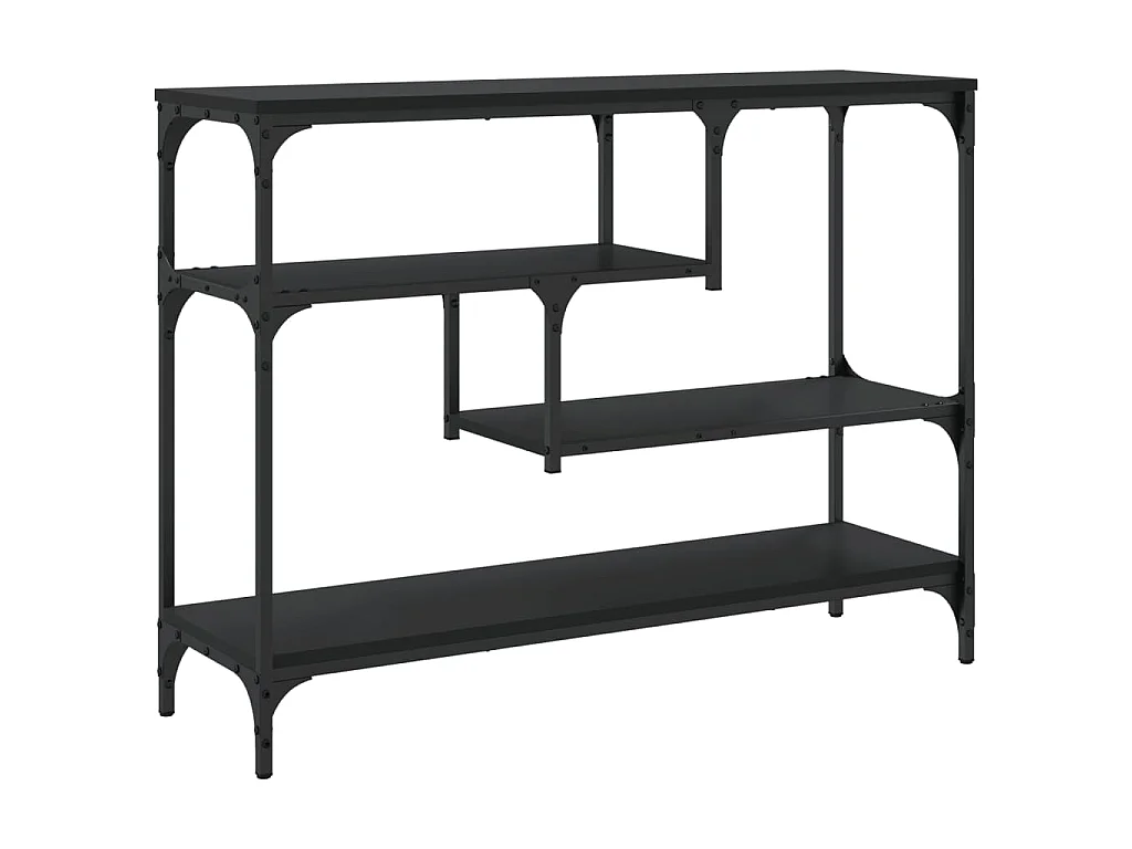 Table console noir 100x30x75 cm bois d'ingénierie