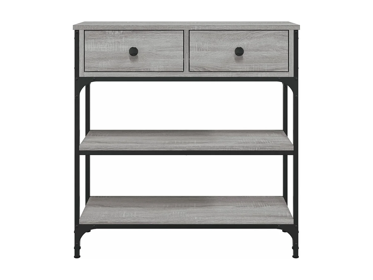 Wandtafel 72,5x25x75 cm bewerkt hout grijs sonoma eikenkleurig