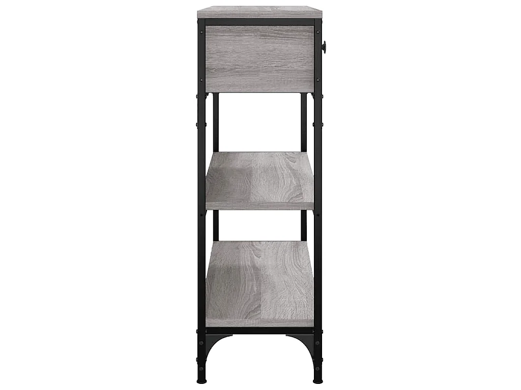 Table console sonoma gris 72,5x25x75 cm bois d'ingénierie