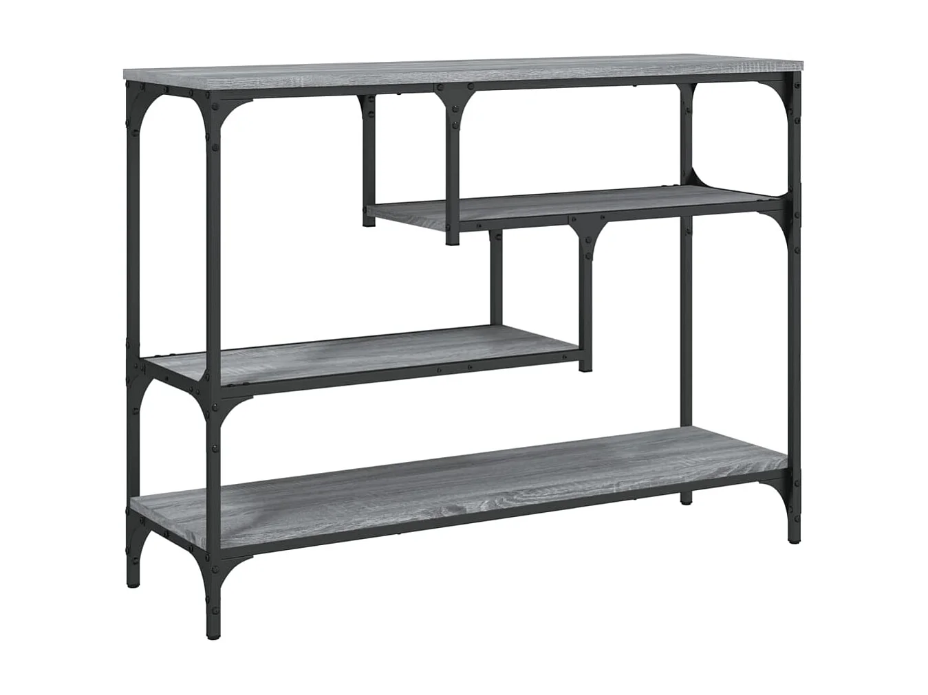 Table console sonoma gris 100x30x75 cm bois d'ingénierie