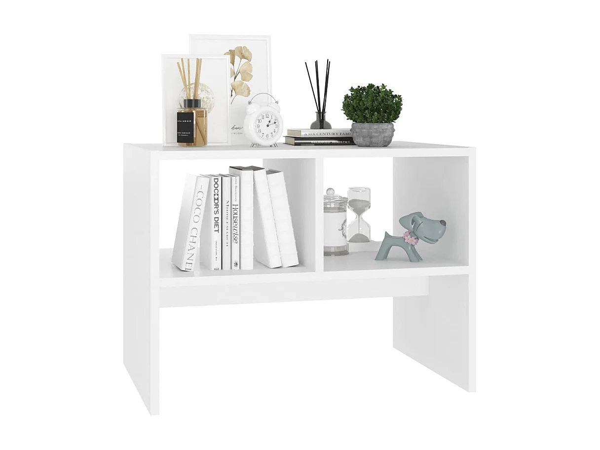 Beistelltisch Weiß 60x40x45 cm Holzwerkstoff