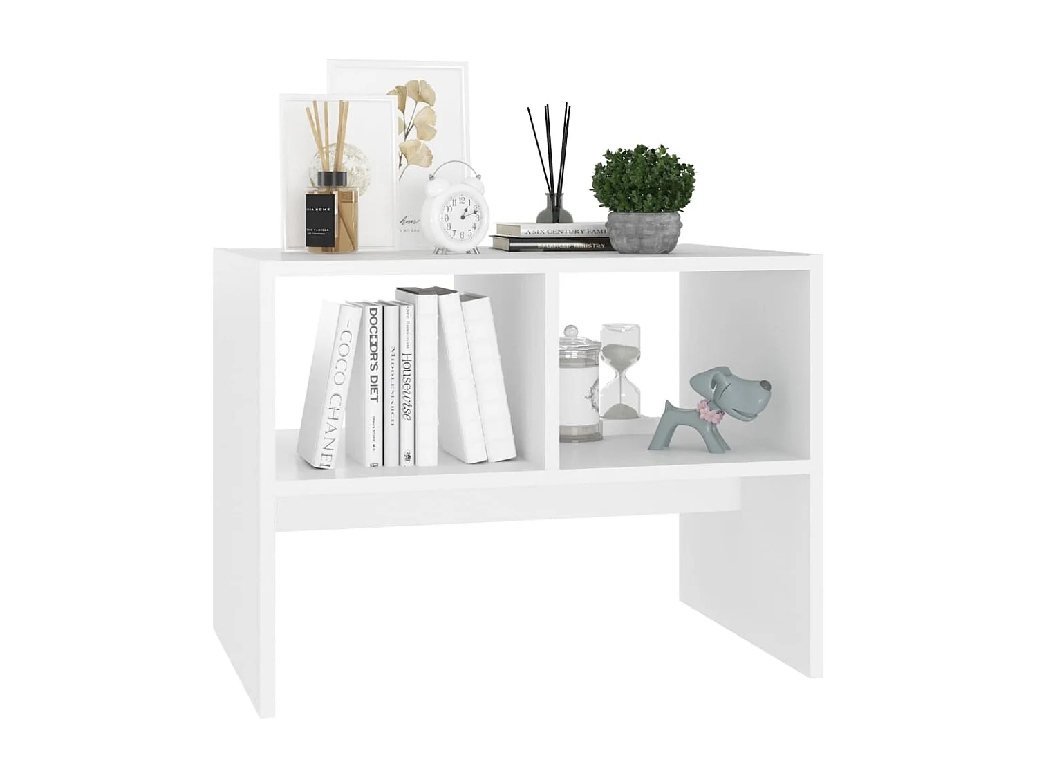 Beistelltisch Weiß 60x40x45 cm Holzwerkstoff