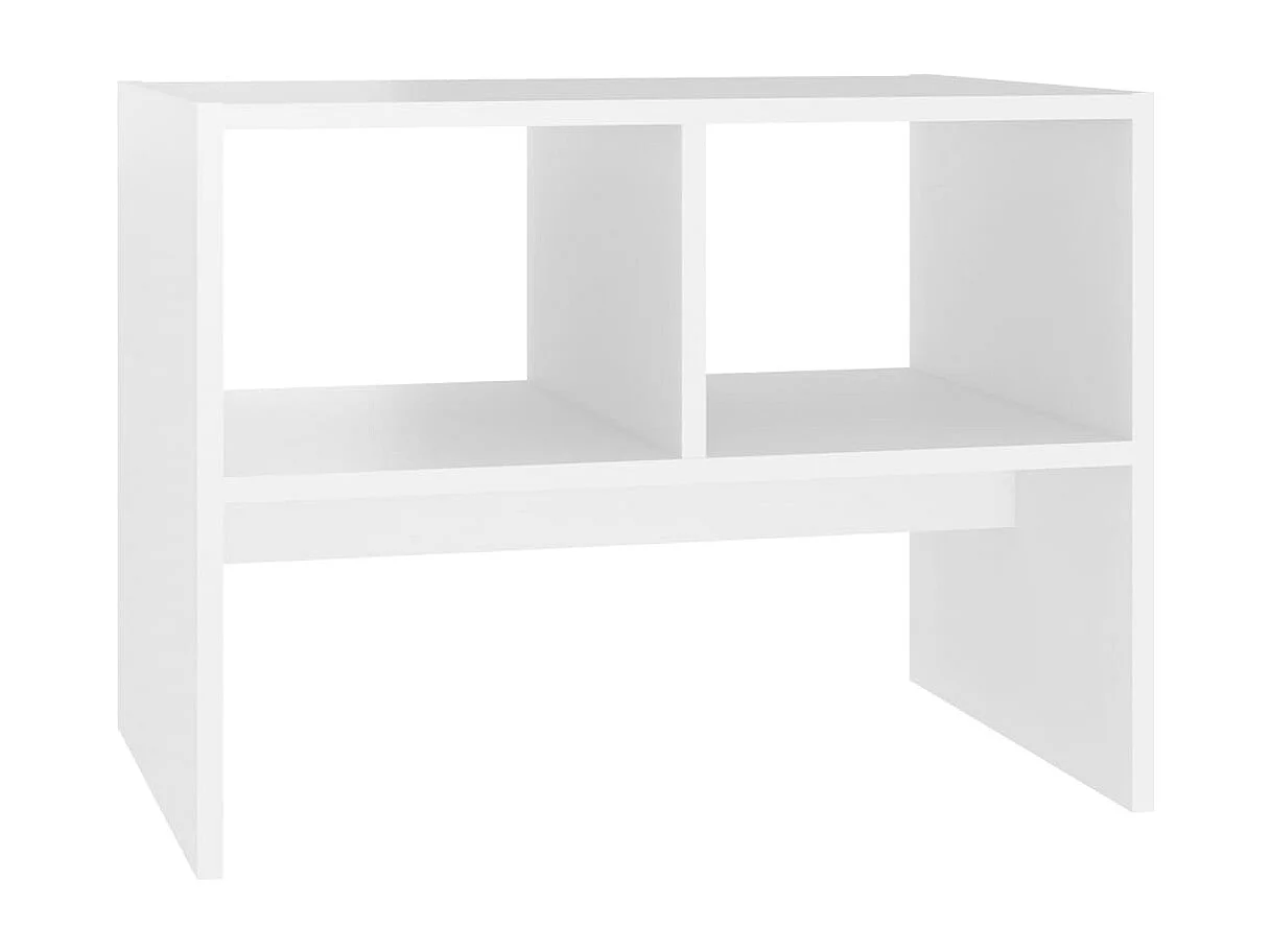 Table d'appoint Blanc 60x40x45 cm Aggloméré