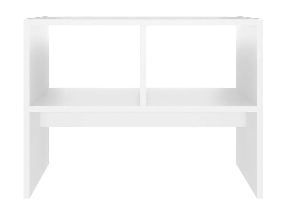 Table d'appoint Blanc 60x40x45 cm Aggloméré