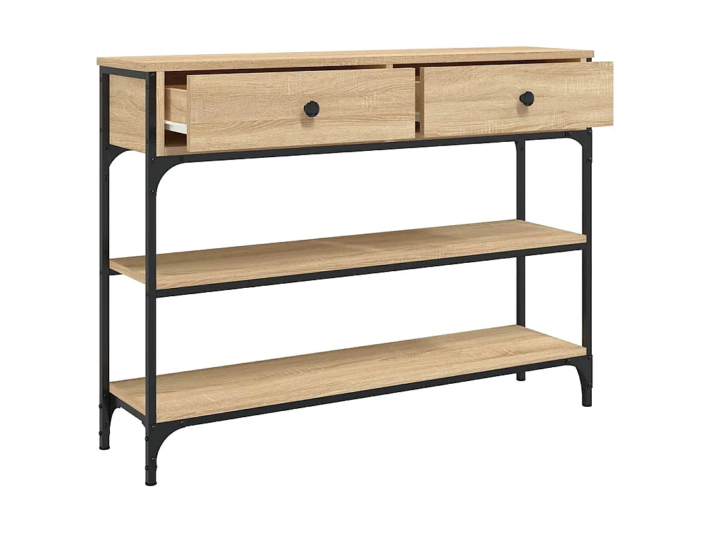 Wandtafel 100x25x75 cm bewerkt hout sonoma eikenkleurig