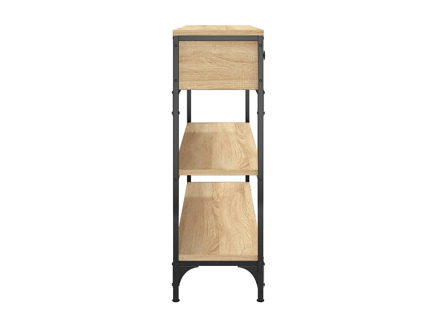 Wandtafel 100x25x75 cm bewerkt hout sonoma eikenkleurig