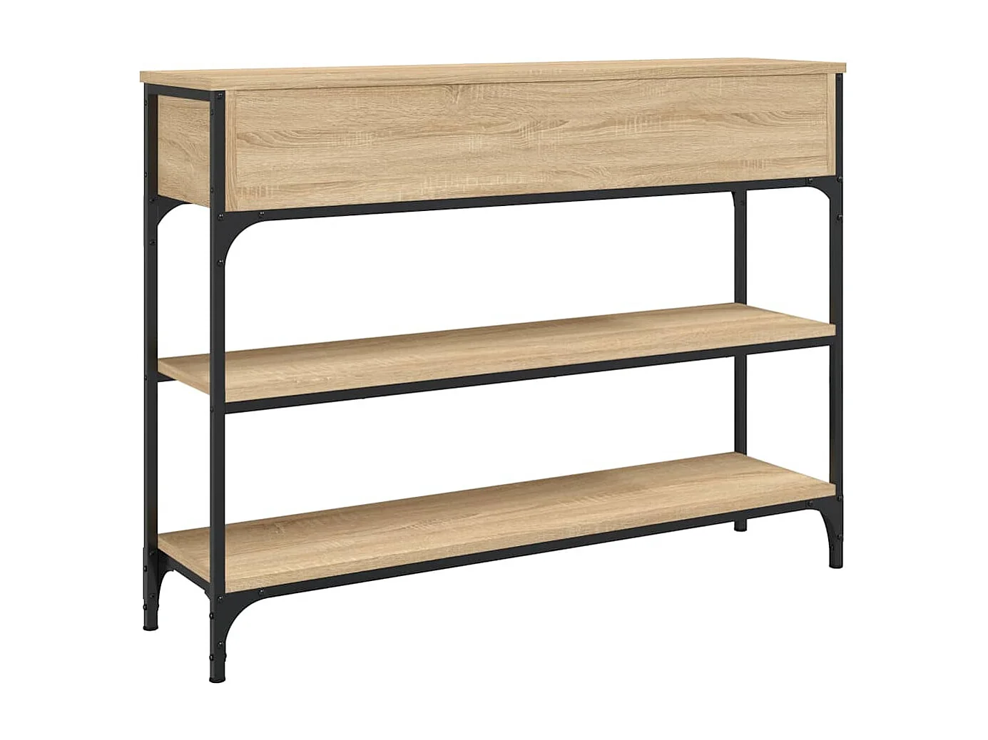 Wandtafel 100x25x75 cm bewerkt hout sonoma eikenkleurig