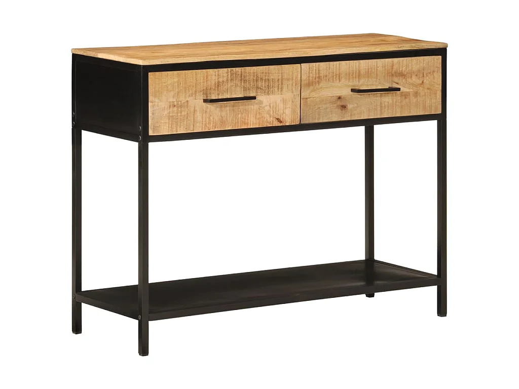 Konsolentisch 100x35x76 cm Massivholz Mango und Eisen