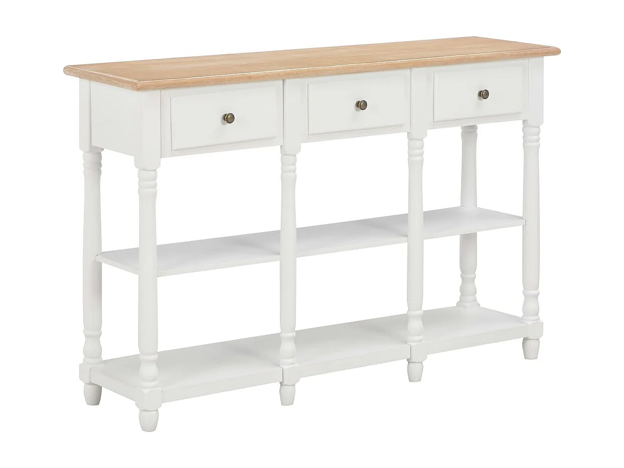Table console Blanc 120x30x76 cm MDF