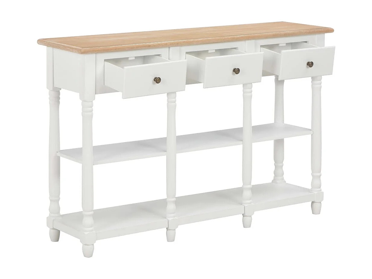 Table console Blanc 120x30x76 cm MDF
