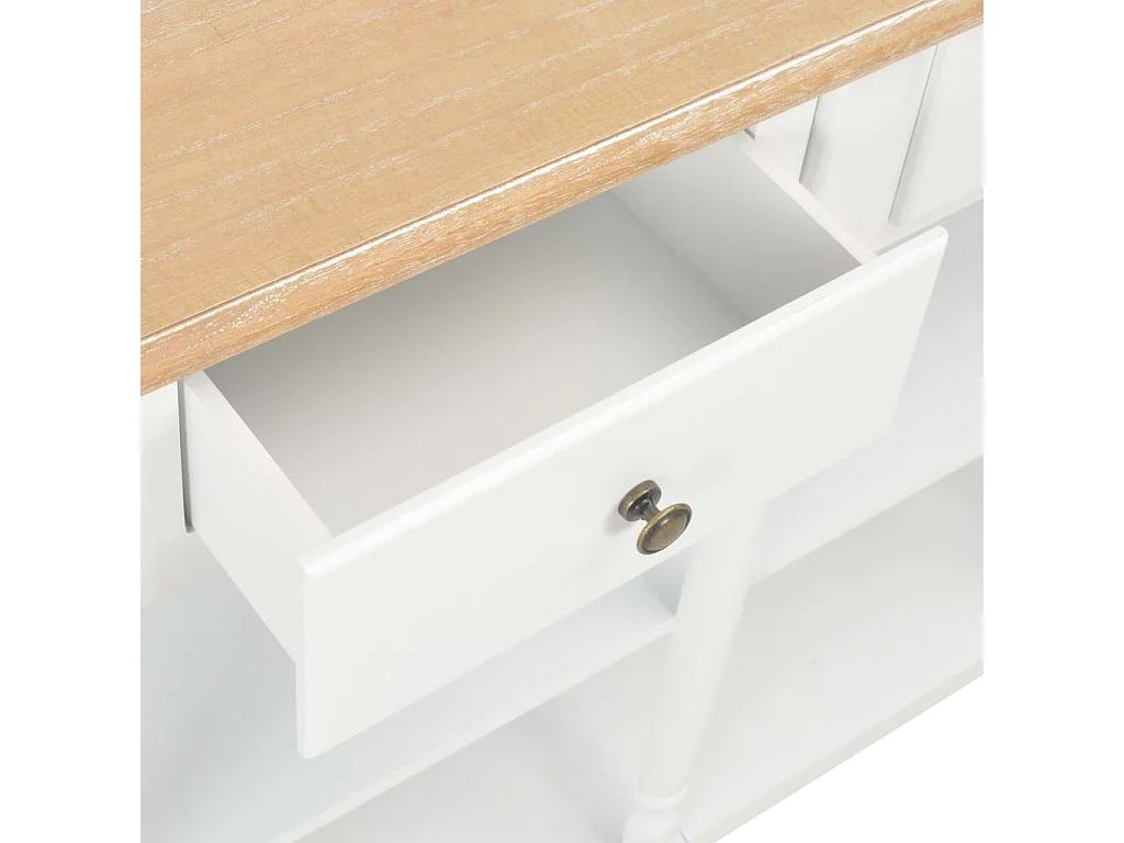 Table console Blanc 120x30x76 cm MDF
