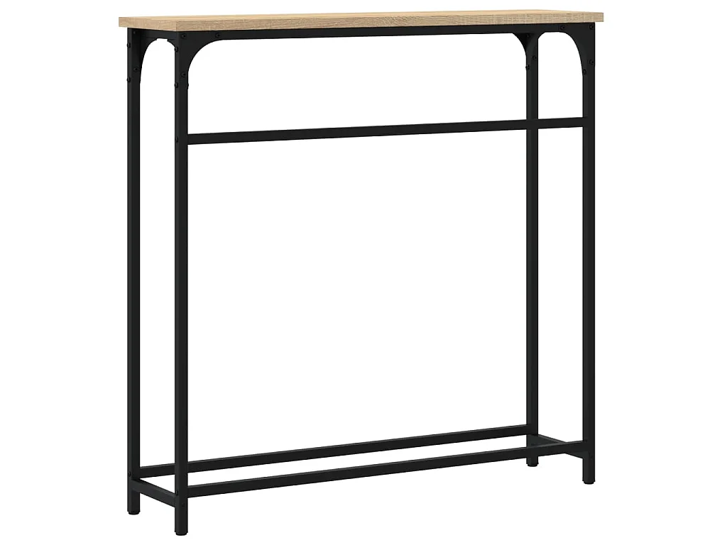 Mesa consola roble Sonoma 75x19,5x75 cm madera de ingeniería