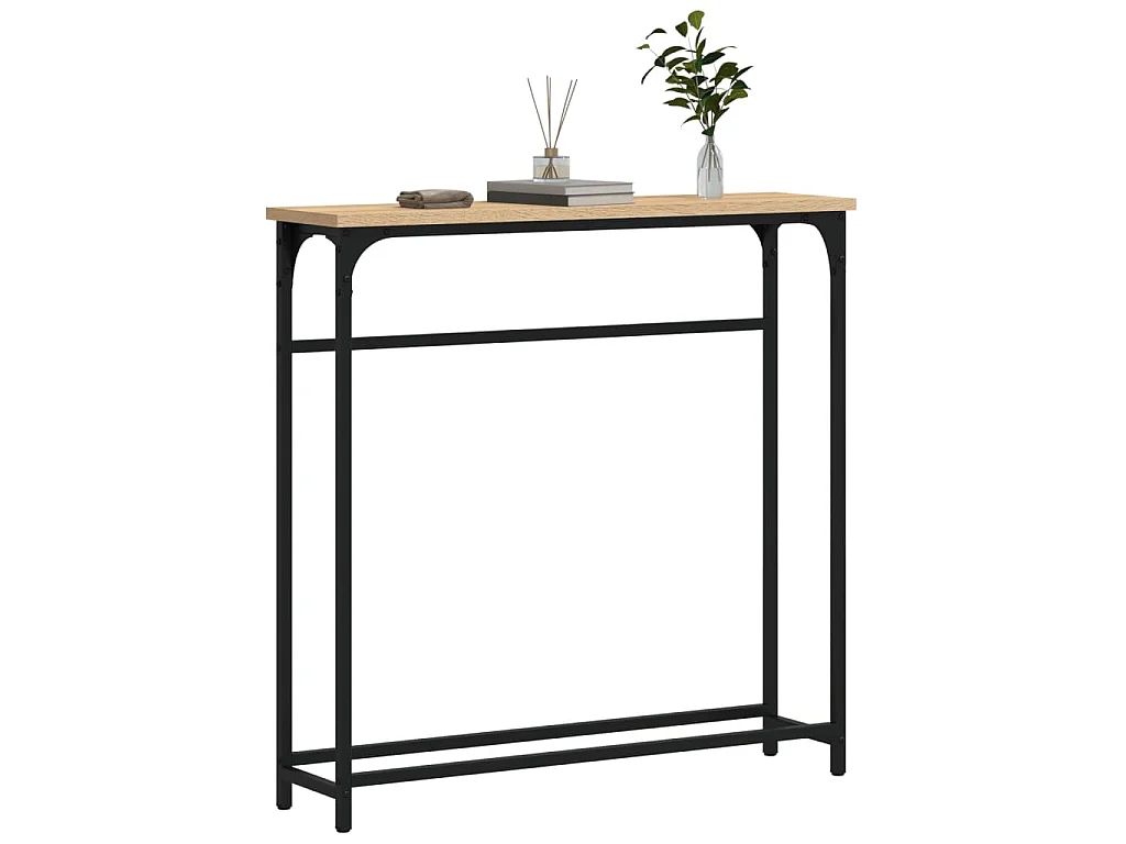 Table console Chêne Sonoma 75x19,5x75 cm Bois d'ingénierie