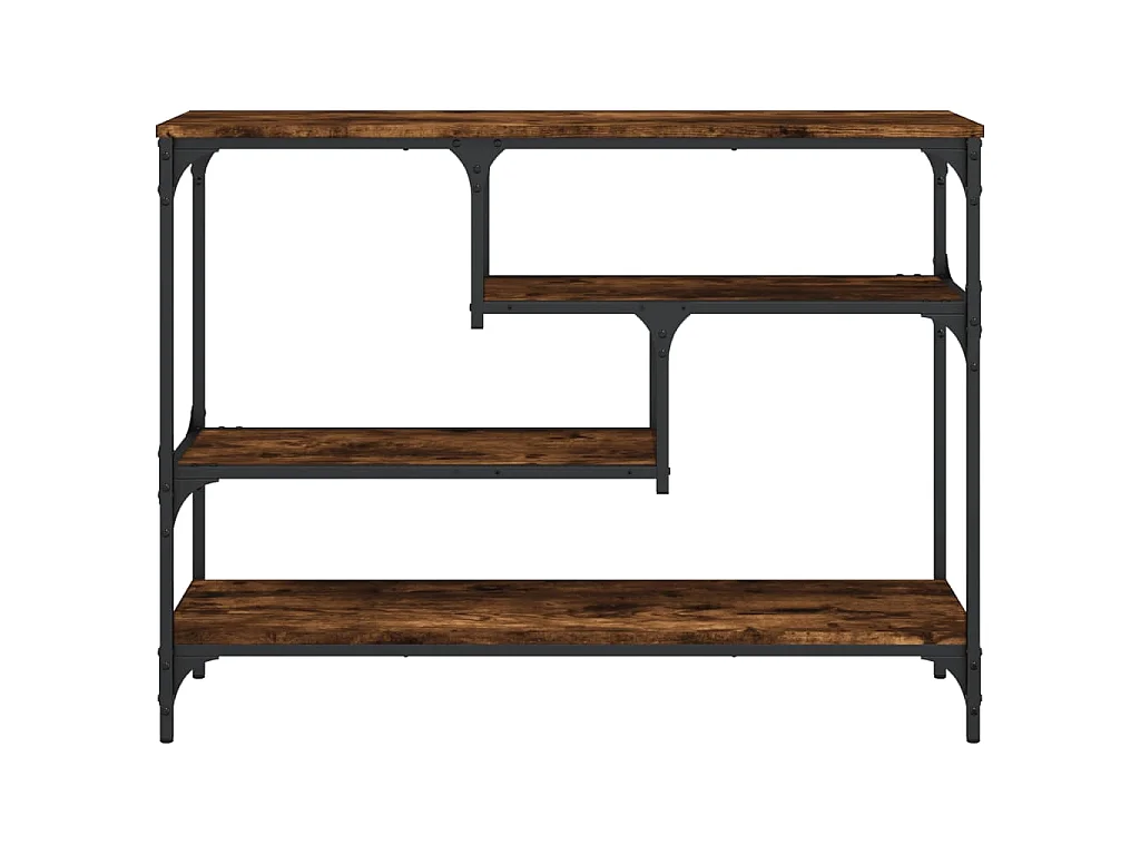 Wandtafel 100x30x75 cm bewerkt hout gerookt eikenkleurig