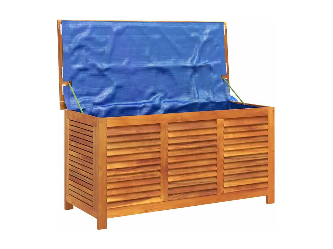 Boîte de rangement de jardin persiennes 113x50x56cm bois acacia