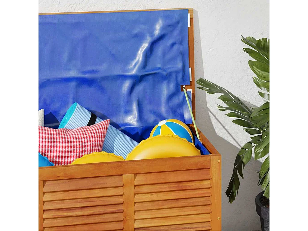 Caixa arrumação jardim c/ veneziana 113x50x56 cm acácia maciça